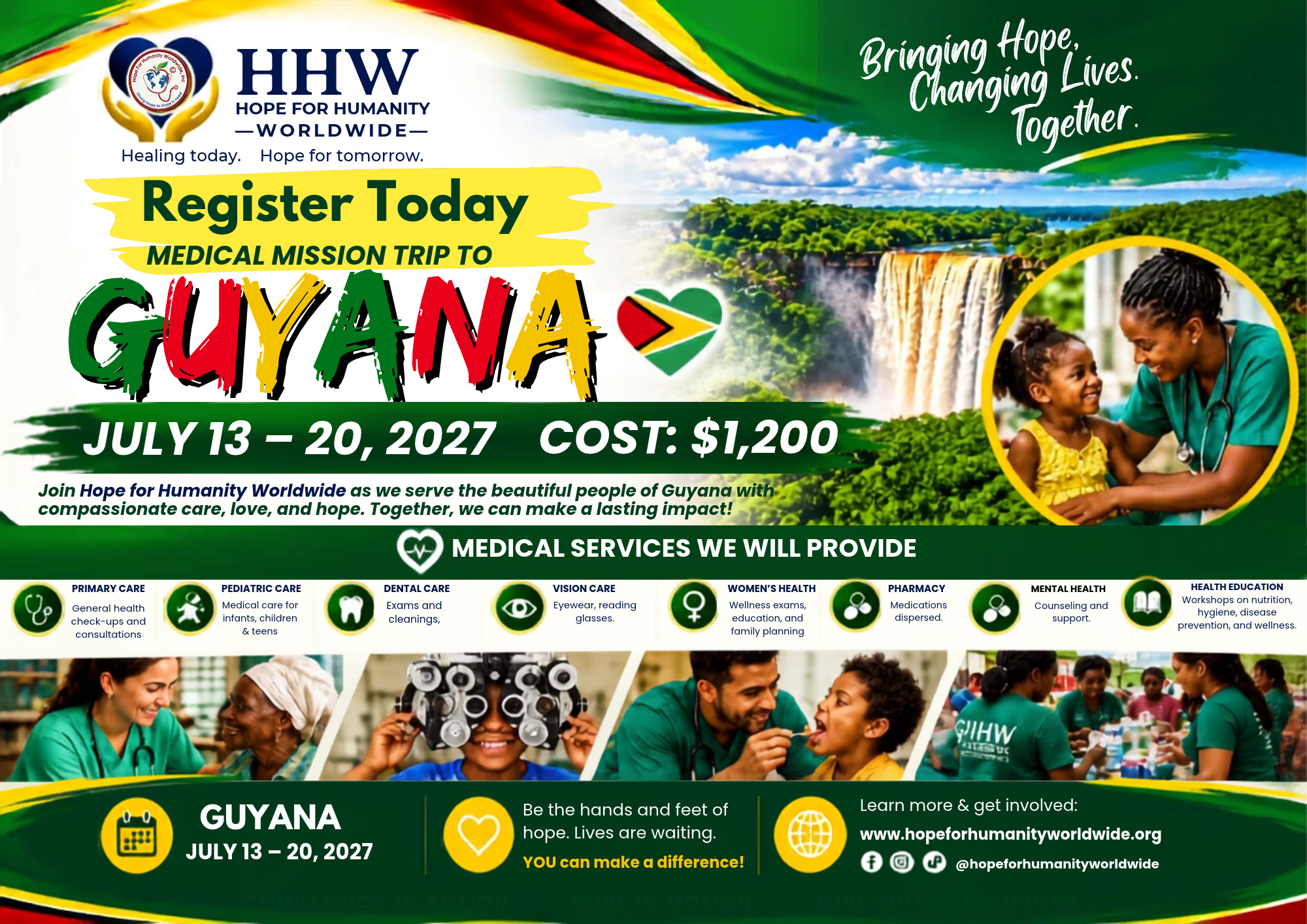 Save the Date — Hope for Humanity Worldwide Medical Mission Trip to Guyana, July 13–20, 2027